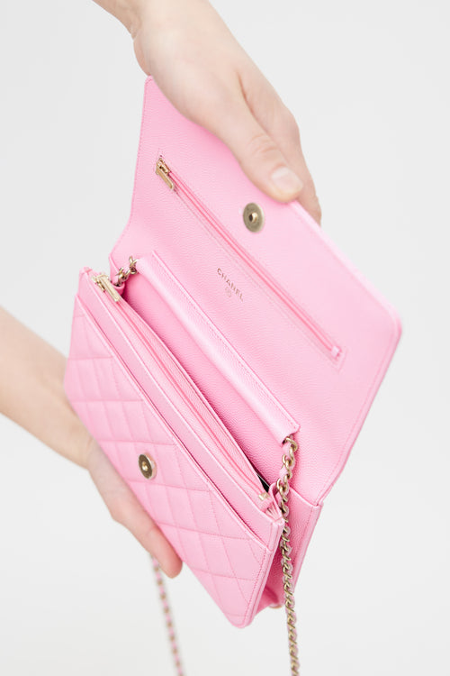 Chanel Pink Wallet on Chain Bag