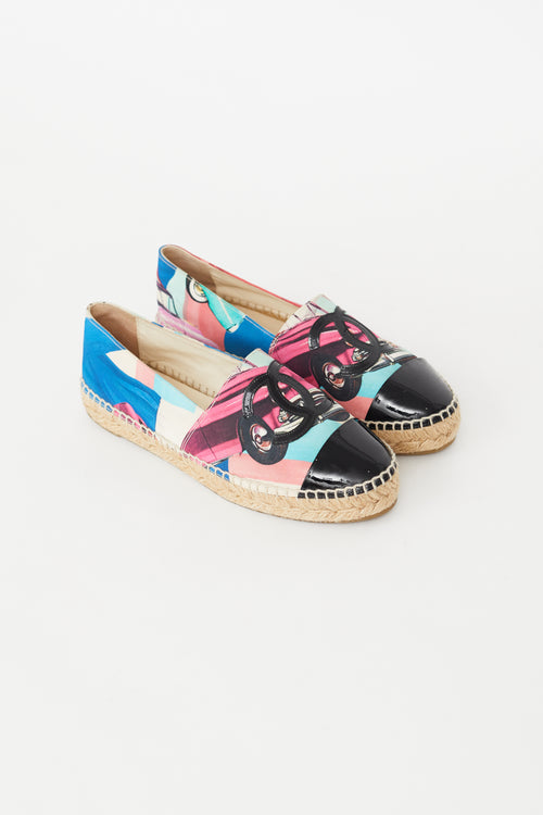 Chanel Pink 
Multi CC Espadrille