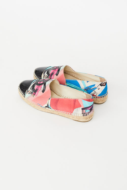 Chanel Pink 
Multi CC Espadrille