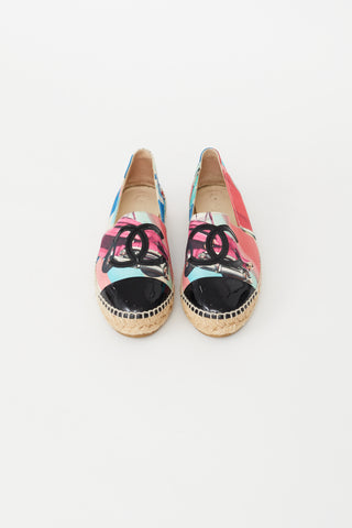 Chanel Pink 
Multi CC Espadrille