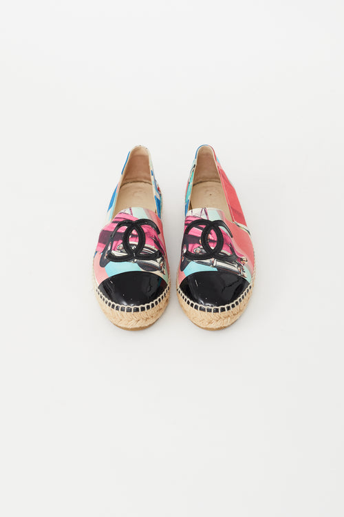 Chanel Pink 
Multi CC Espadrille