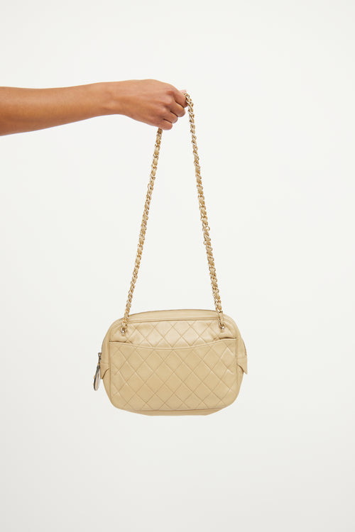 Chanel Beige Quilted Camera Bag