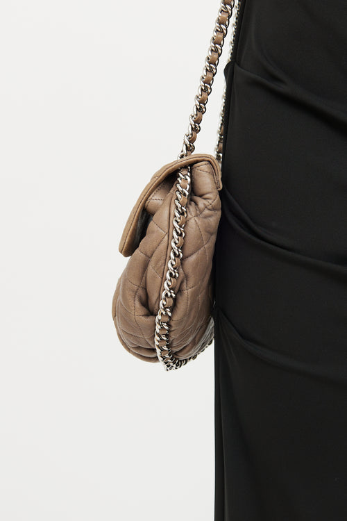 Chanel Taupe Chain Around Crossbody Bag