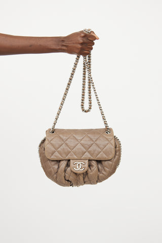 Chanel Taupe Chain Around Crossbody Bag