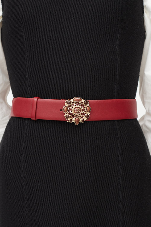 Chanel Fall 2012 Red Leather 
Gripoix Belt