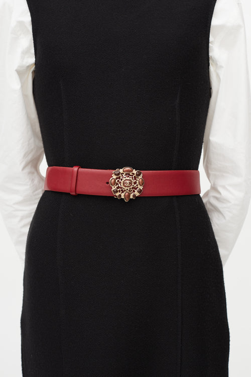 Chanel Fall 2012 Red Leather 
Gripoix Belt