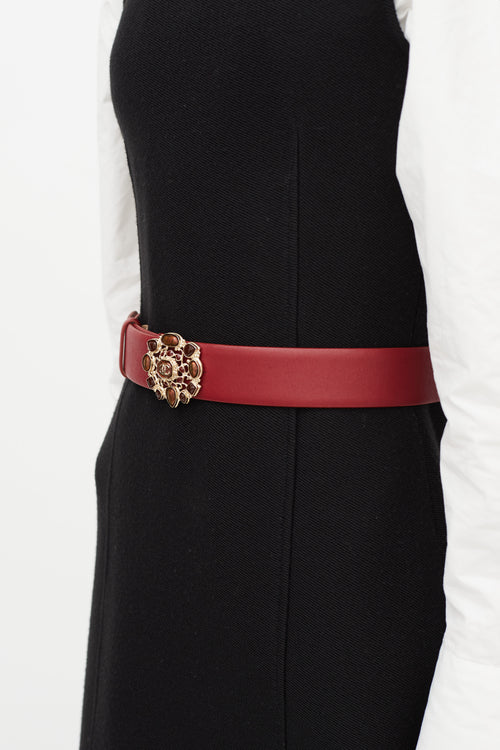 Chanel Fall 2012 Red Leather 
Gripoix Belt