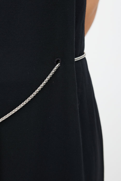 Chanel SS 1998 Black Wool Chain Dress