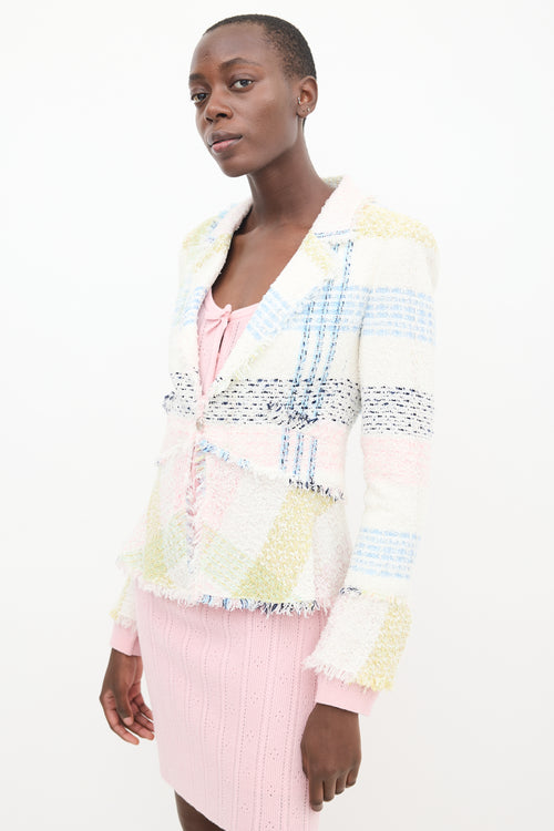 Chanel SS 2005 White 
Multicolour Tweed Jacket