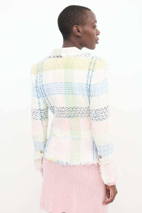 Chanel SS 2005 White 
Multicolour Tweed Jacket