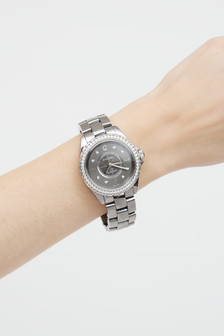 Chanel Grey Ceramic Diamond J12