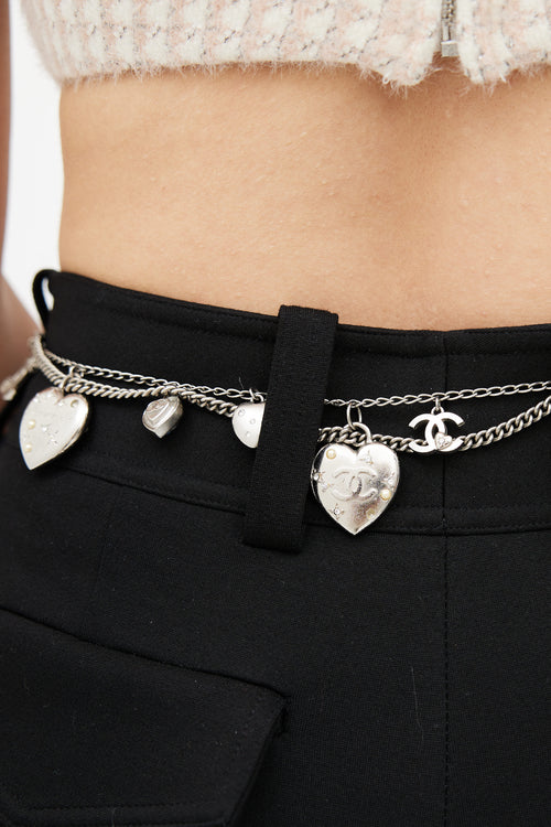 Chanel Fall 2004 Silver 
Pearl Charm Mademoiselle Belt