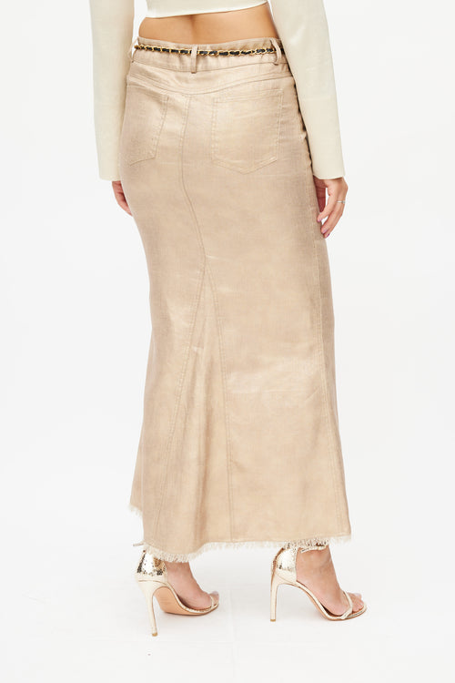 Chanel Spring 2005 Gold Maxi Skirt