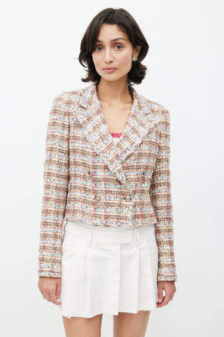 Chanel Spring 2005 Multicolour Tweed 
Sequin Cropped Blazer