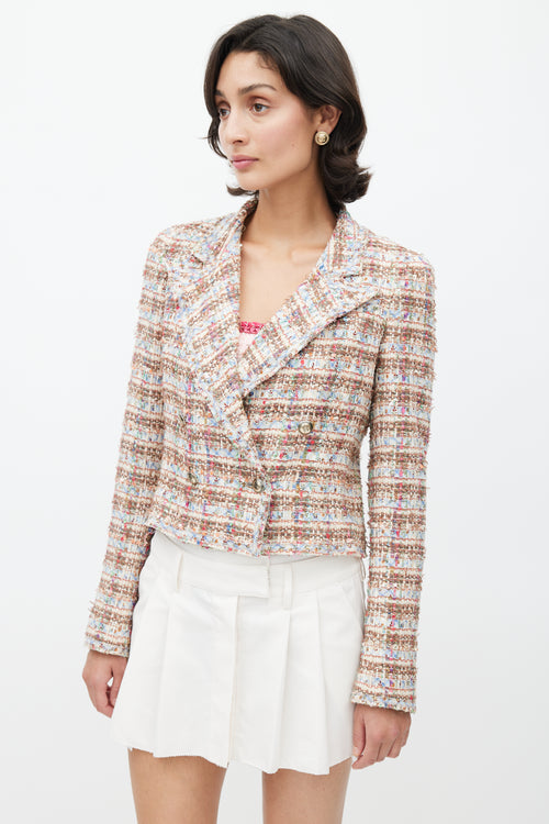 Chanel Spring 2005 Multicolour Tweed 
Sequin Cropped Blazer