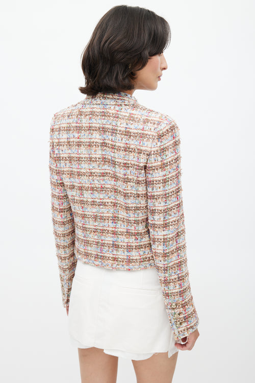 Chanel Spring 2005 Multicolour Tweed 
Sequin Cropped Blazer