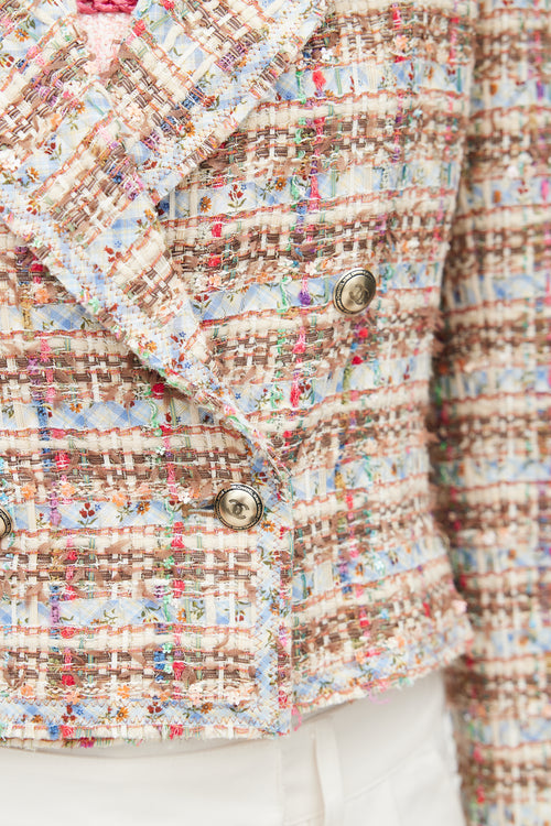 Chanel Spring 2005 Multicolour Tweed 
Sequin Cropped Blazer