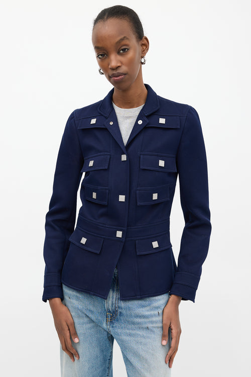 Chanel Spring 2005 Navy Military Jacket