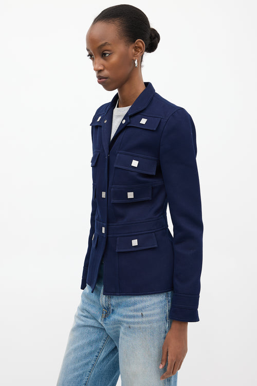 Chanel Spring 2005 Navy Military Jacket