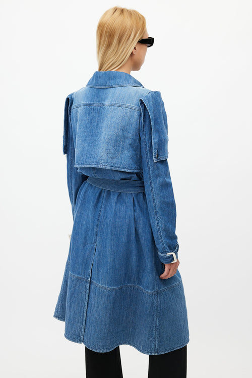 Chanel SS 2008 Blue Denim Trench Coat