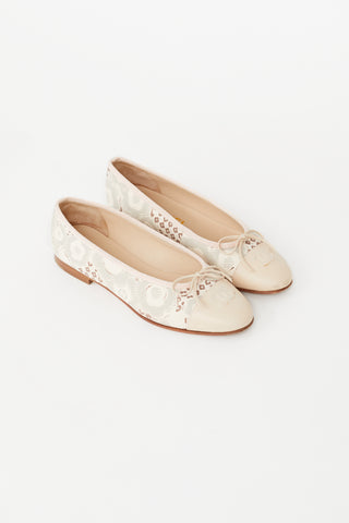 Chanel Spring 2005 Pink 
Beige Ballet Flat