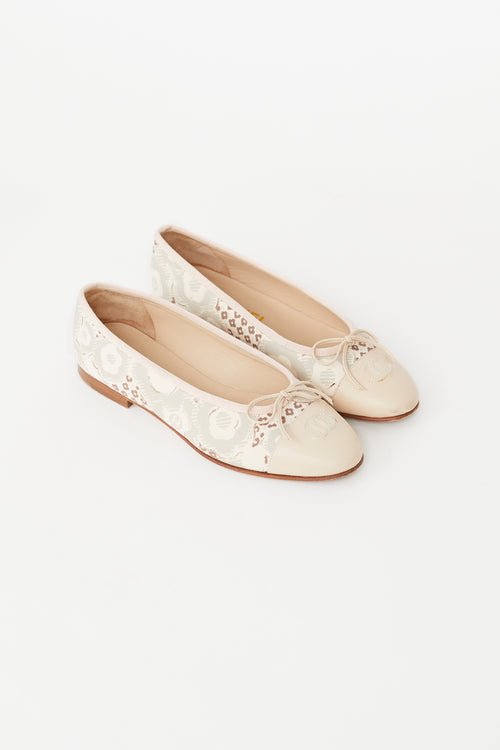 Chanel Spring 2005 Pink 
Beige Ballet Flat