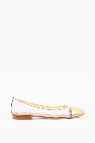 Chanel Spring 2007 Gold 
Clear CC Flat