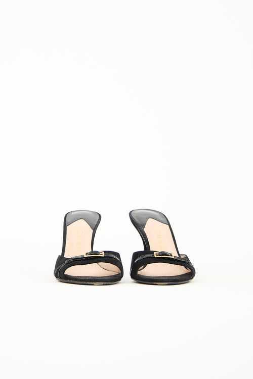 Chanel Suede Buckle Mule