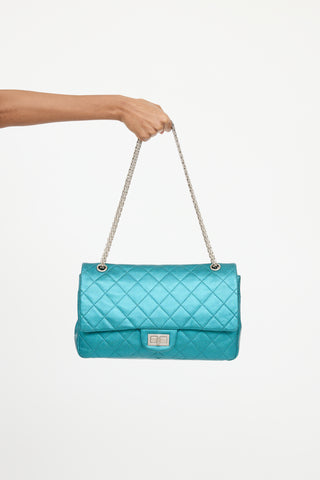 Chanel Teal Satin Chain Bag