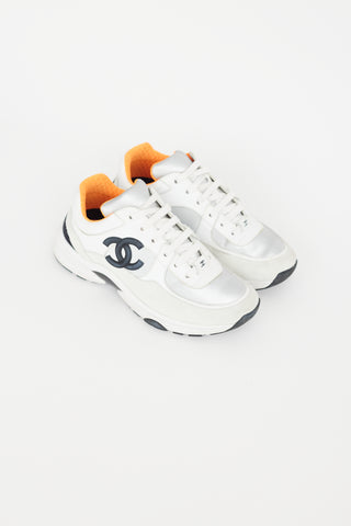 Chanel White 
Multi Leather Sneaker