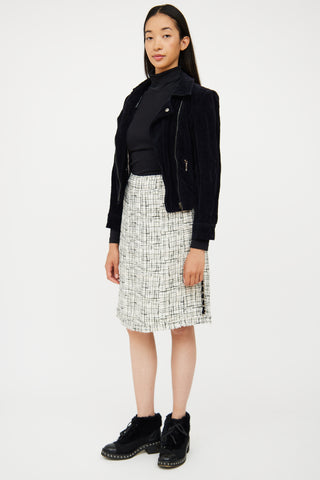 2006 White 
Black Tweed Skirt