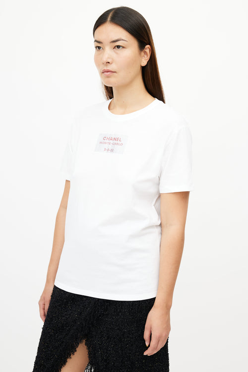 Chanel White Embellished Monte Carlo T-Shirt