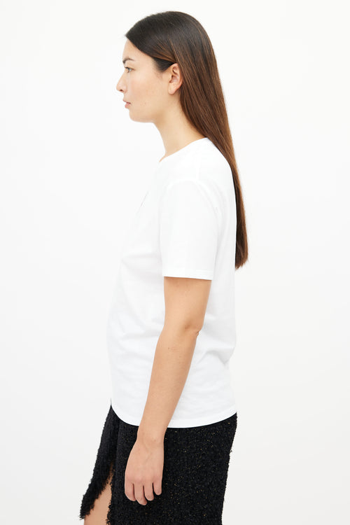 Chanel White Embellished Monte Carlo T-Shirt