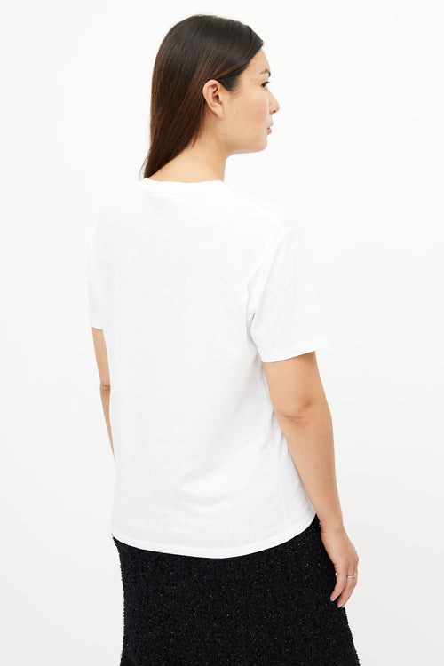 Chanel White Embellished Monte Carlo T-Shirt