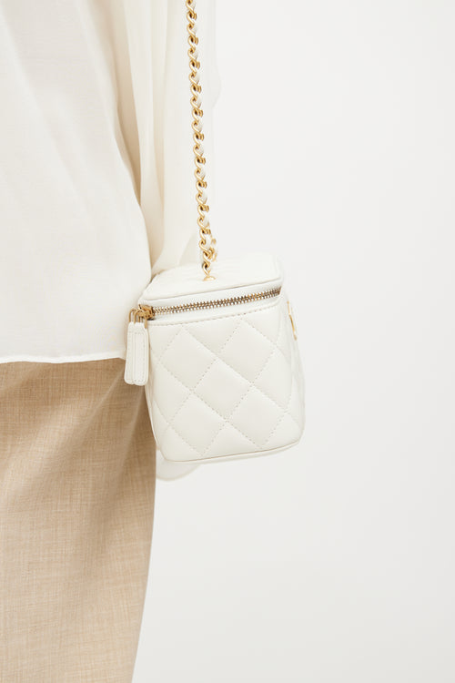 White Vanity Case Bag