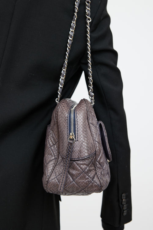 Chanel 2012 Purple Flap Shoulder Bag