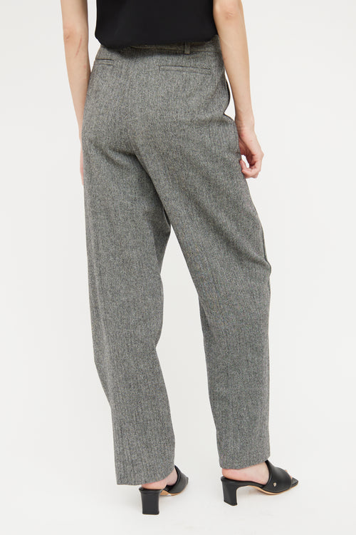 Chloé Black 
White Wool Herringbone Pant