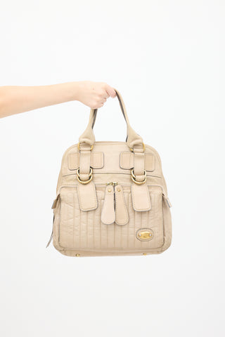 Chloé Beige Leather Bay Bag