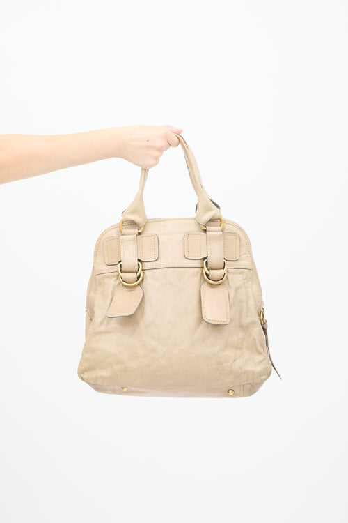 Chloé Beige Leather Bay Bag