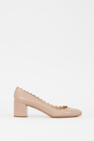 Chloé Beige Leather Lauren Pump