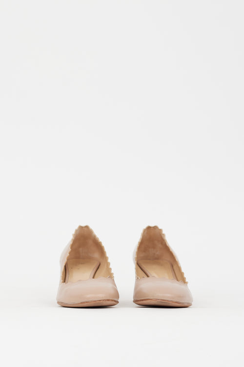 Chloé Beige Leather Lauren Pump