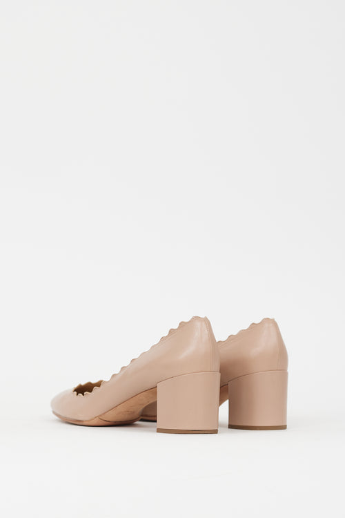 Chloé Beige Leather Lauren Pump