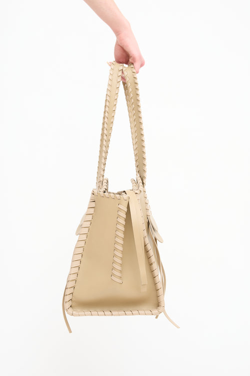 Chloé Beige Leather Medium Mony Tote