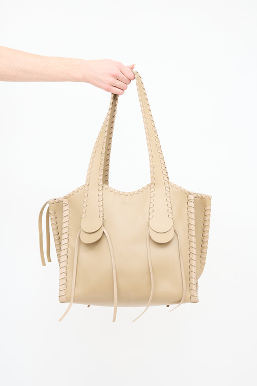 Chloé Beige Leather Medium Mony Tote