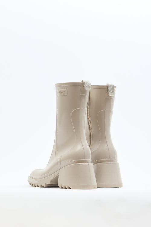 Chloé Beige Rubber Betty Rain Boot