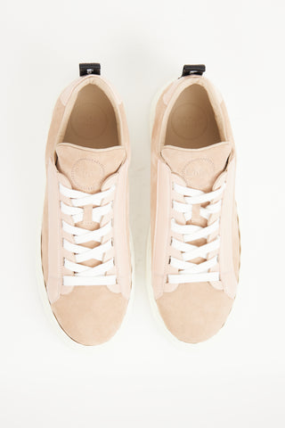 Pink 
White Scallop Sneaker