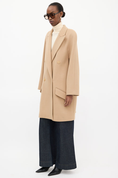 Chloé Beige Wool Double Breasted Coat