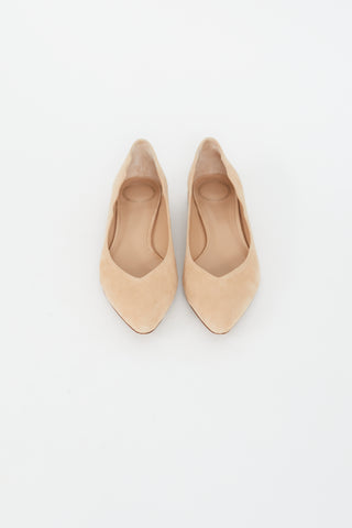 Chloé Beige Suede Lauren Flat