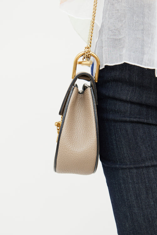 Chloé Taupe Leather Drew Crossbody