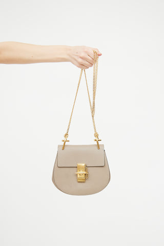 Chloé Taupe Leather Drew Crossbody